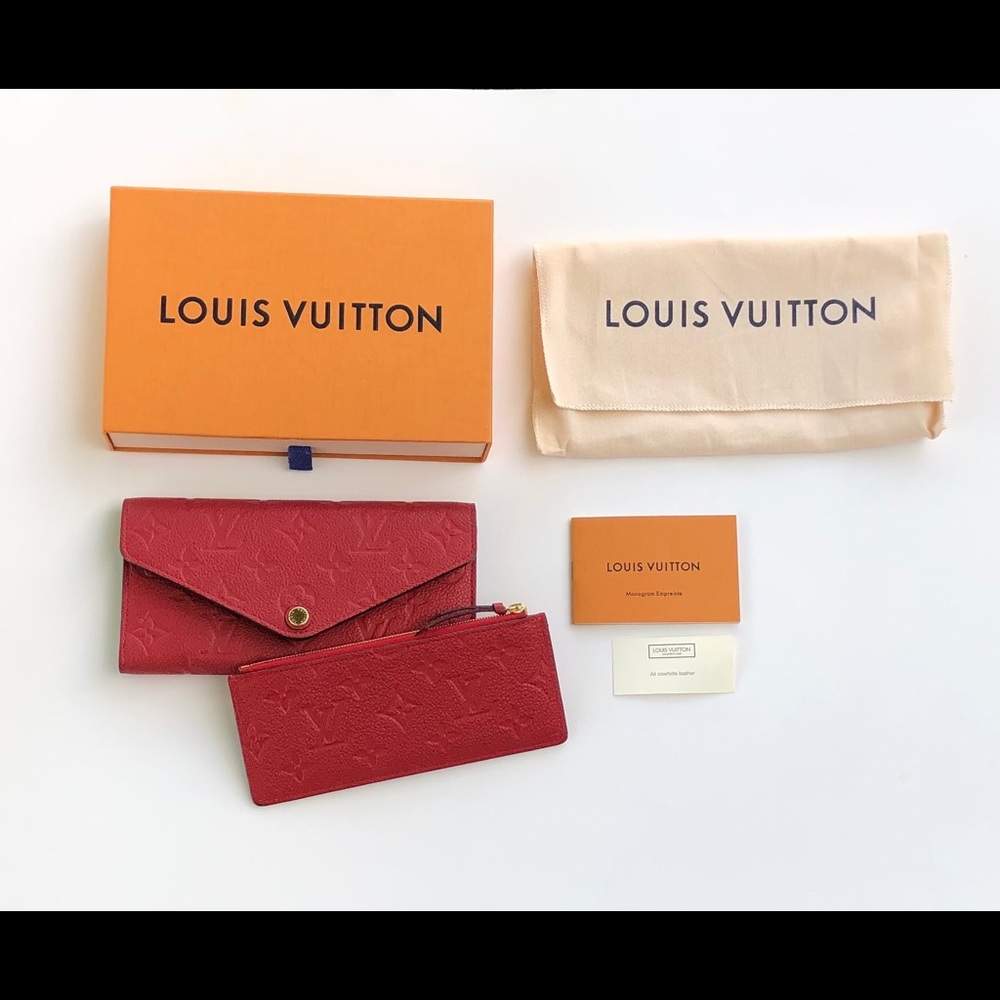 Louis Vuitton Empreinte Josephine Wallet in Cerise